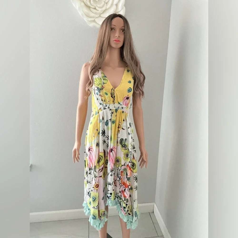 Anthropologie Yellow Floral Dress - Picture 9 of 15